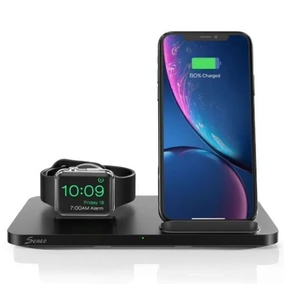 Seneo 2 In 1 Wireless Charging Stand For Apple Iphone & IWatch - Picture 2 of 10